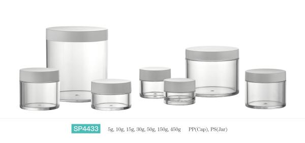 Quality Printed Custom Makeup Cream Jar Container / Cream Face Beauty Jar Containers With PP Inner Bottle for sale