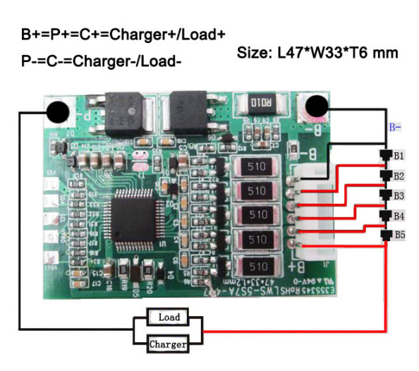 Smart Uart Active Balance BMS 5S 7A 18.5V 72v 50ah For Ebike