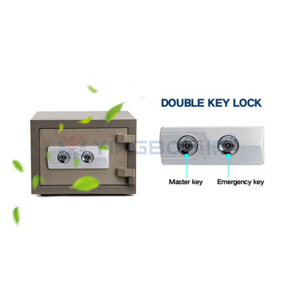 Double Keys Lock Anti Theft Solid Steel Fire Proof Safe Box For Security FB/FG-32---158