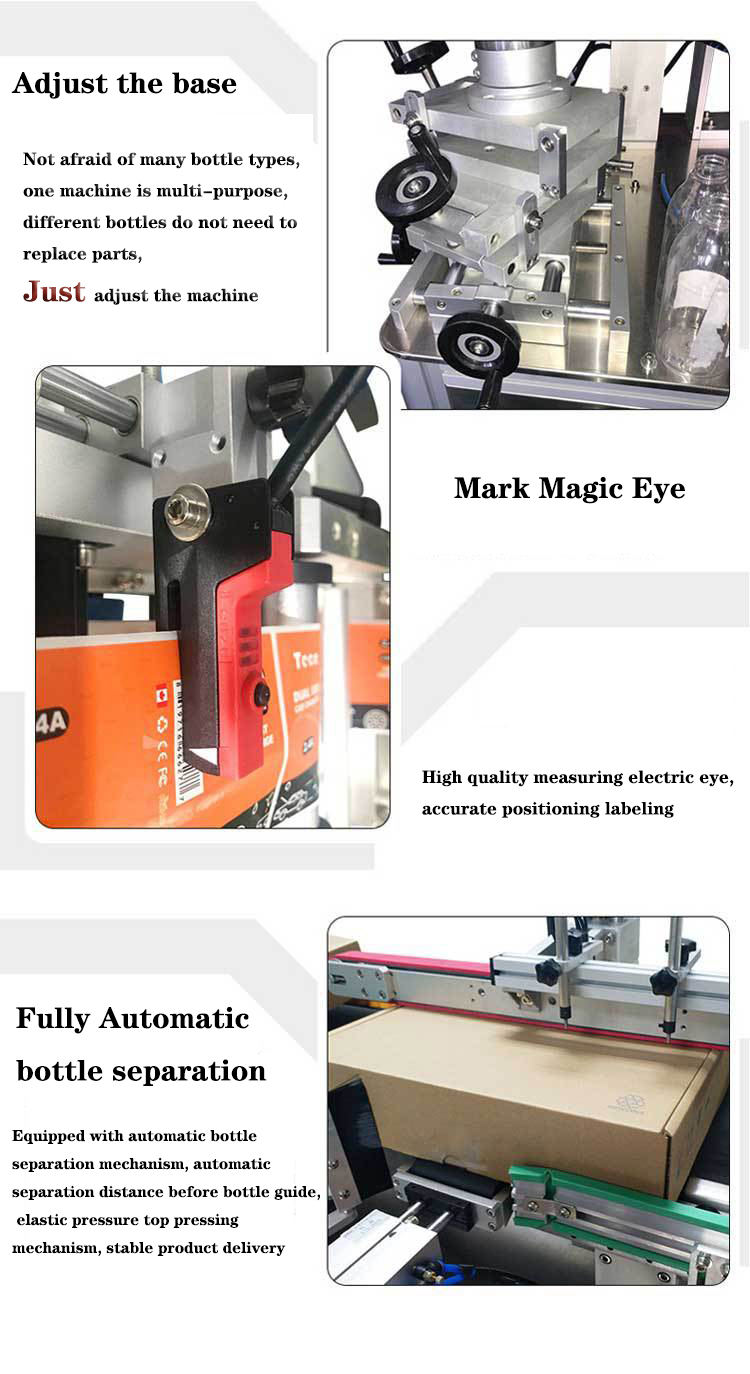 230 KG Auto Brewers Wine Double Side Labeling Machine for Front and Back Barcode Labeling
