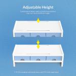 220mm Width Cell Phone Computer Monitor Shelf Holder For Desk
