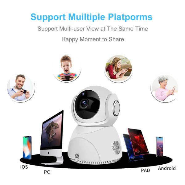 Mini indoor WIFI PT 5MP wireless onvif 128G TF card slot cloud storage home security network 3MP wifi camera