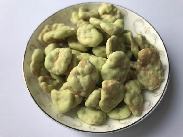 Quality GMO - Free Fava Beans Nutritional Benefits Wasabi Coated Fried Technology for sale