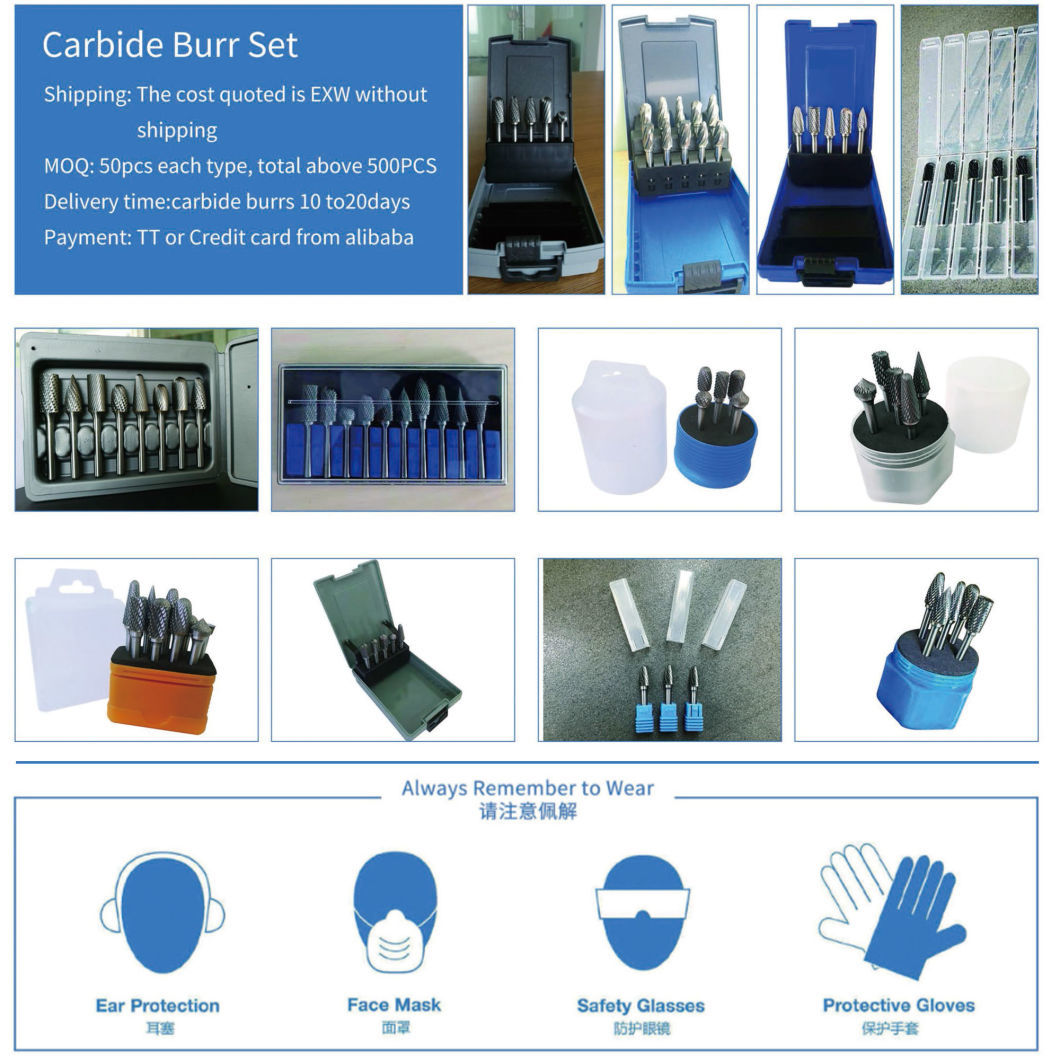 1/8 Shank Single Cut Files Hra85 Rotary Tool Accessory Drill Chucks Accessories Tungsten Carbide Burr Set