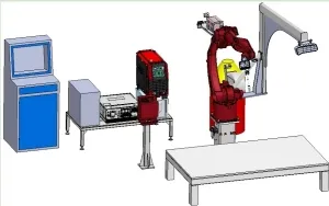 Flexible Teaching-Free Multi-Axis Welding Robot for Hybrid Production Lines