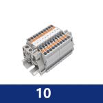 Din Rail Mounted Terminal Blocks Modular Set Screwless Spring Crimping PT 2.5 mm