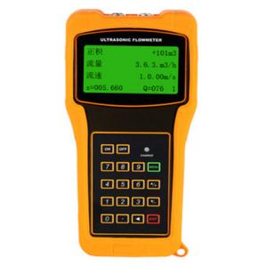 RS232 Digital Handheld Ultrasonic Flow Meter With 4 Line Large Screen LCD