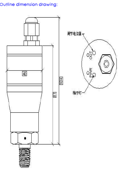 HPC-1 0.5VDC-4.5VDC Electronic pressure switch with alarm point
