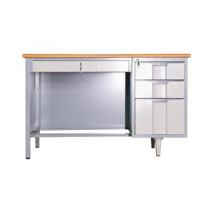 China Multi Drawers Wood Steel Top Single Side Computer Desk Single Table Desk on sale
