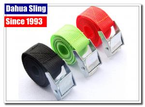 China Durable Adjustable Camo Ratchet Straps Polyester Webbing Belt Heat Resistance on sale