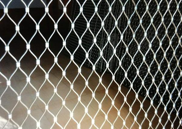 Quality 106mm Hole SS304 High Strength Wire Rope Mesh Net Plain Weave for sale