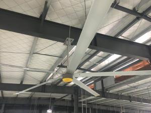Industrial HVLS Ceiling Fans with Gearbox Motor or PMSM Motor for Workshop Ventilation and Cooling 7.3 Meter Diameter