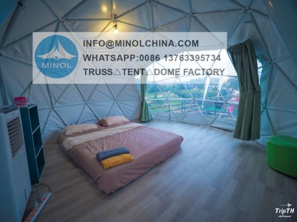 Quality 5m Diameter Geo House Canvas Rest Tent Dome Glamping for sale