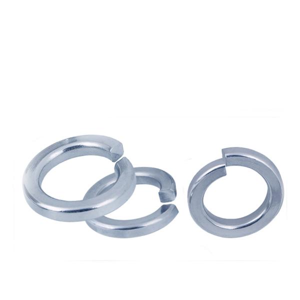 Quality DIN127 Metric Blue-White Zinc Spring Lock Washers With Square Ends for sale