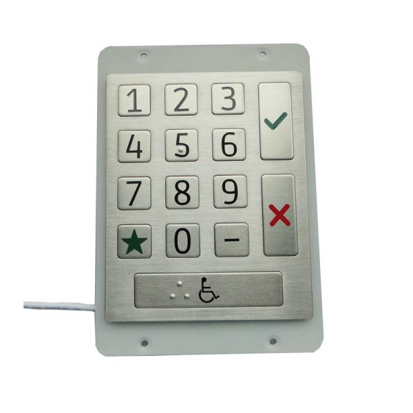 Panelmount Rugged Vandal-proof Waterproof 15 Flat Keys Door Access Control