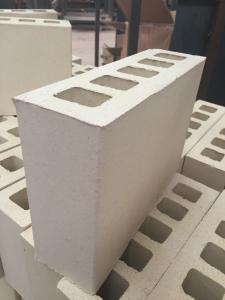 China Cream Yellow Five Holes Large Hollow Blocks , Hollow Clay Brick Compressive Strength on sale