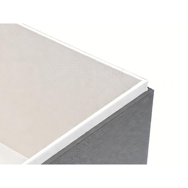 Decorative Faux Leather Closet Storage Boxes With Lid Handcrafted MDF Frame