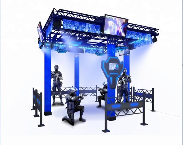 Quality Big Theme Park VR Space Walker 9D Virtual Reality Platform Black / Blue Color for sale