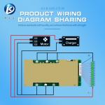Custom 10S 13S 14S 16S 17S 54v 60a 70a Lithium Ion Battery BMS With Balance
