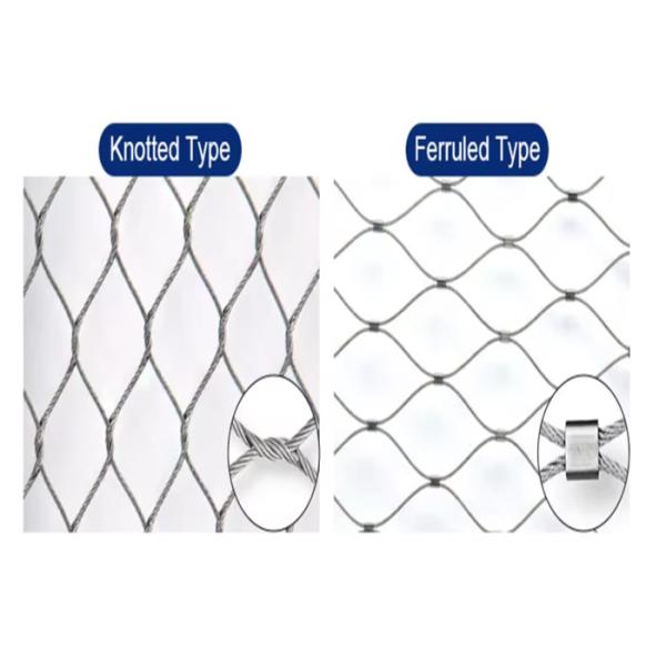 Black Oxide Flexible Stainless Steel Wire Rope Mesh For Aviary Fence