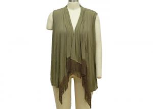Buy cheap Sleeveless Casual Ladies Wear Long Drape Front Cardigan Knitting Pattern product