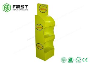 Buy cheap 3 Tiers Corrugated Cardboard Floor Displays Stand With Customized Color Print product