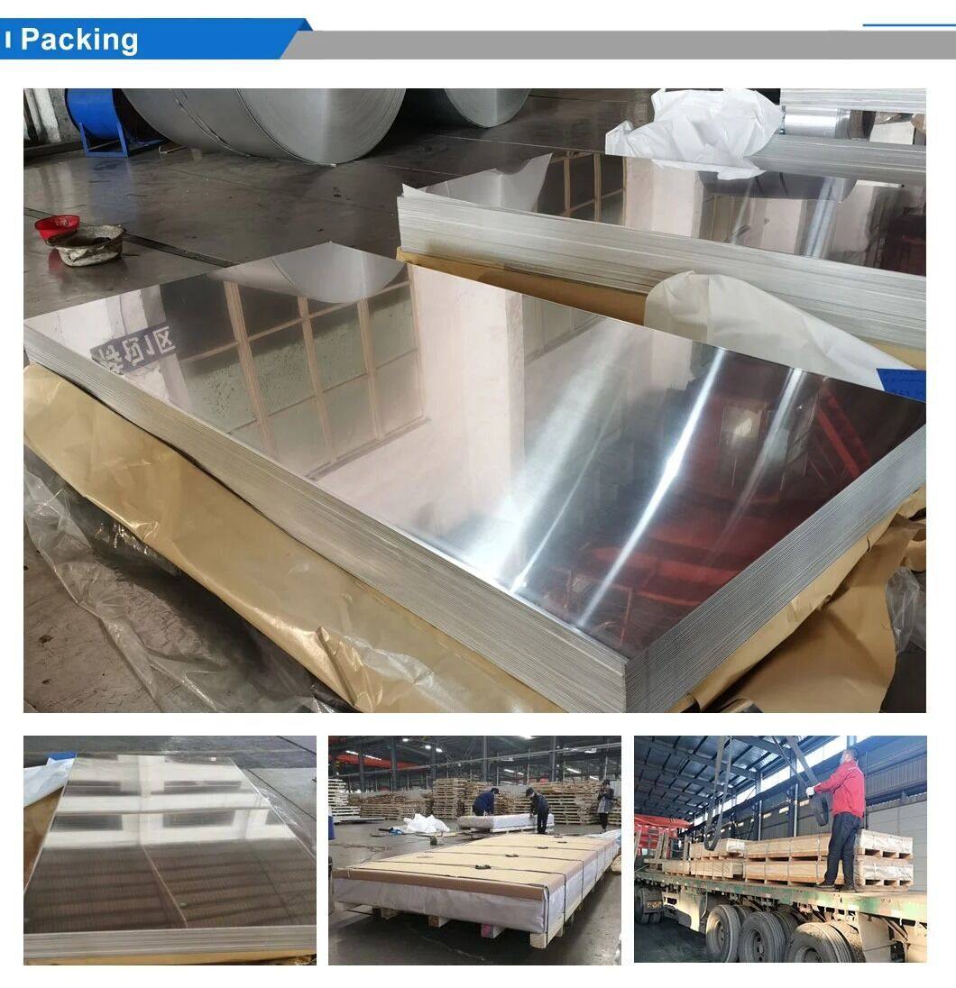 1050 5052 Aluminum Sheet Plate 6061 7075 1.6mm 1.7mm Mill Finish