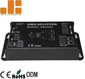 China 1 In 2 Out DMX Signal Splitter High Voltage Isolation Technology Available on sale
