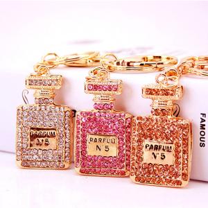 Buy cheap Perfume Bottle Key Chain Ornaments Diamond Studded Irregular Shape product
