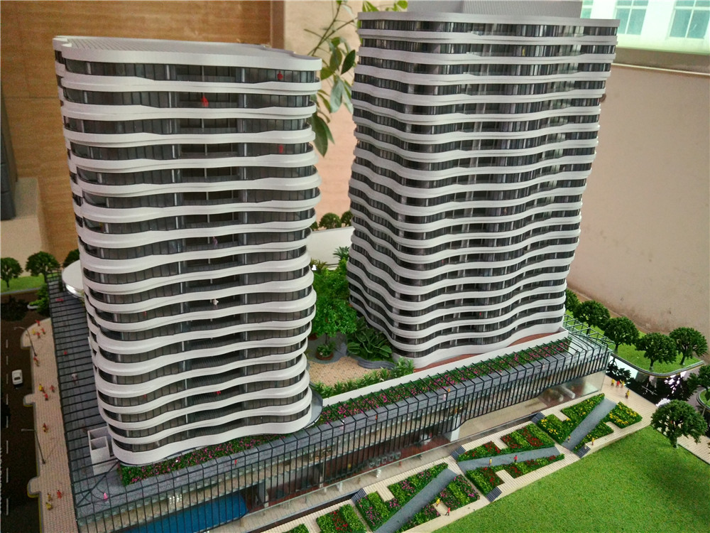 Fancy 3D Printed Architectural Model With LED Lighting System Acrylic Material