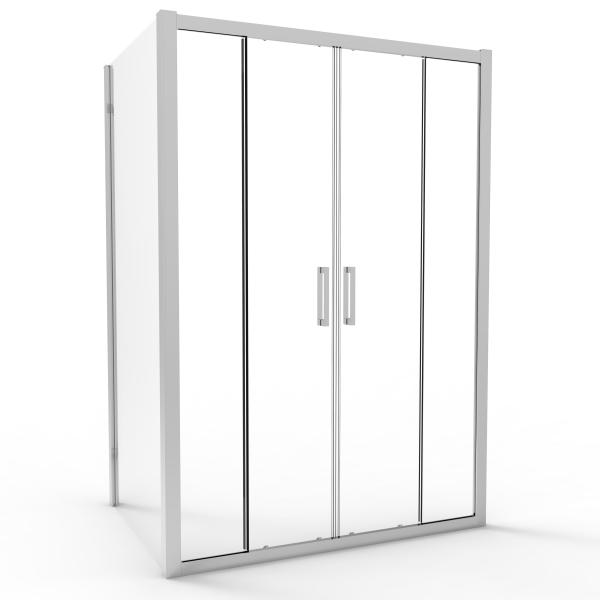 Quality Stainless Steel, Mirrorlight Color,  Double Sliding Door With Side Panel for sale