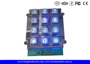 Buy cheap Phone Booth Usb Industrial Numeric Keypad Metal With 12 Blue Backlight Keys product