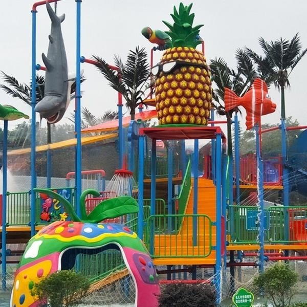 Quality Fiberglass Commercial Water Park Playgrounds Customized 12m Height for sale