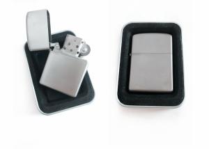 China GR2 GR5 Titanium Camping Parts Titanium Lighter Case Custom Logo Silver Oil Lighter on sale