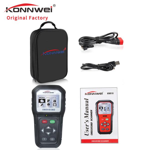 Quality Black Auto Engine Analyzer OBD2 KW818 Car Diagnostic Scanner Code Reader for sale