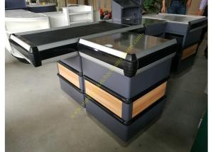 China Supermarket Checkout Counter With Conveyor Belt on sale