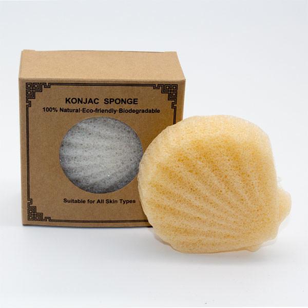 Quality Customerized Logo Shell Shape Body Konjac Sponge Organic for sale