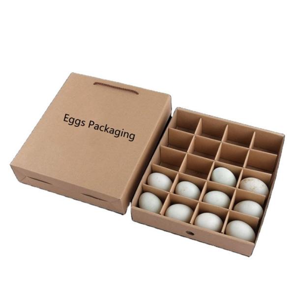 Quality Eco Friendly 20 Quail Egg Shipping Boxes Container Empty Brown Carton Packaging Trays for sale