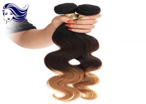 China 3 Tone Brazilian Ombre Color Hair / Ombre Colorful Hair 7A Grade on sale