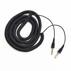 Custom High Flexibility Banana Plug Connector Spiral Coiling Cables Flexible Strong For Audio Speaker