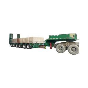 Max Payload 100 Tons CiMC 6-axis 60 T 80 120 tons lowbed semi trailer with Standard 28Ton Landing Gear