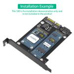 2 In 1 MSATA / M.2 NGFF SSD To Dual SATA3 Converter Adapter Card With Full