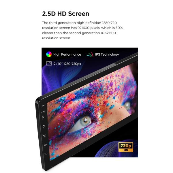 Universal 10 inch 2 32GB Carplay Android Auto CD Player for Customer Requirements