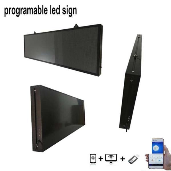 Programmable Car Rear LED Window Display Signs P10 Full Color With WIFI Control
