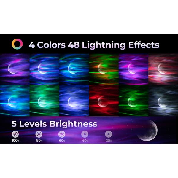 Amazon Hot Aurora Projector Wireless Music Speaker Remote Control Dream Aurora Star Lights Projector Lamp For Kids Baby