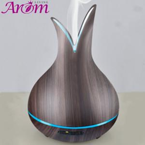 Elegant Vase Shaped 400ml Wood Grain Aromat Diffuser