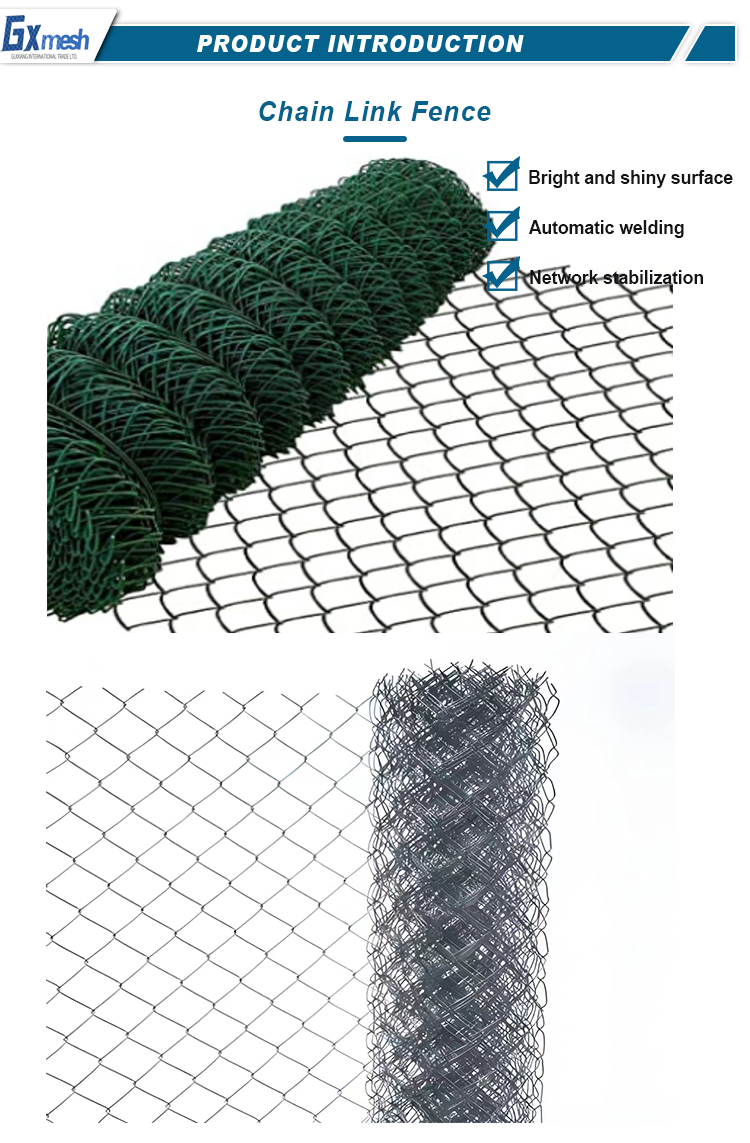 100 Ft Roll Chain Link Fence with and Latest Design Aluminium Chain Link Mesh Fence