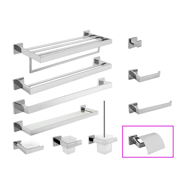 SUS304 Single Post Toilet Paper Holder Bathroom Accessory OEM For Hotel