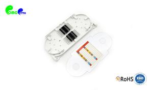 24 Cores Stackable fiber optic splicing tray Upturned Fiber Optic Distribution Box With White / Grey Color