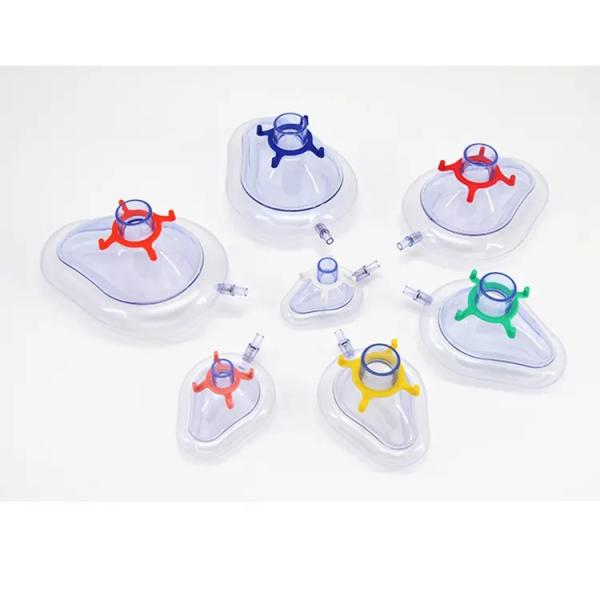 Blue ISO13485 Anatomical Air Cushion Mask Disposable Medical Pvc Mask